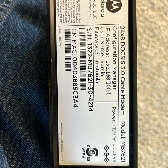 Motorola Modem MB7621 in great condition - Picture 1 of 7